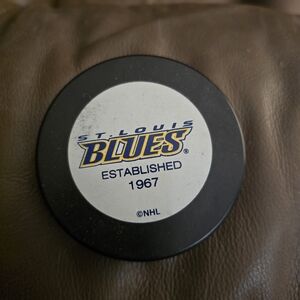 NHL St. Louis Blues Black and Blue Puck